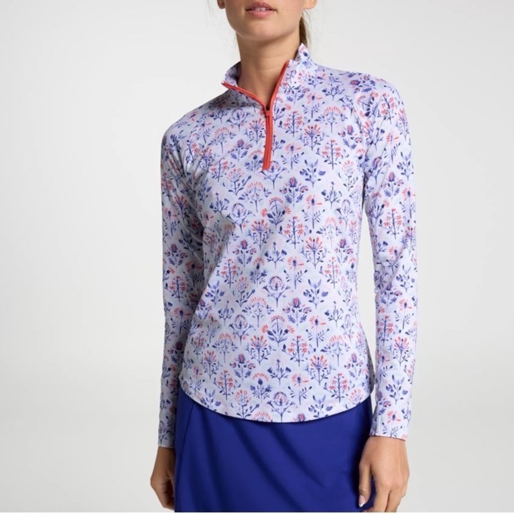 Walter Hagen Performance 11 UV Quarter Zip Tile Floral XL‎ NWT